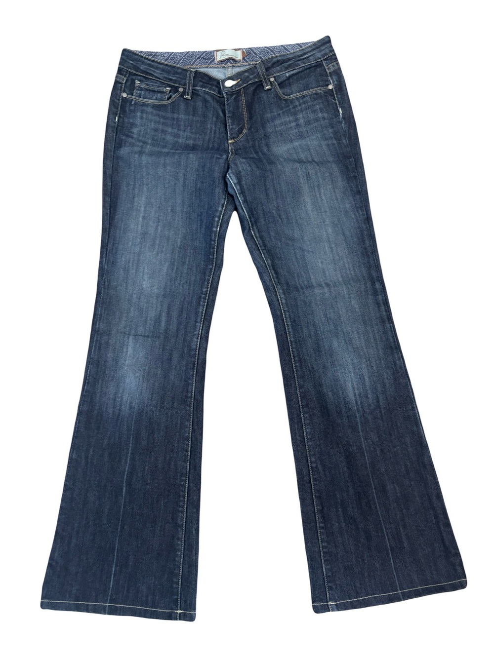 Early 2000’s Y2K Women's Boot Cut Jeans in Dark Blue Denim